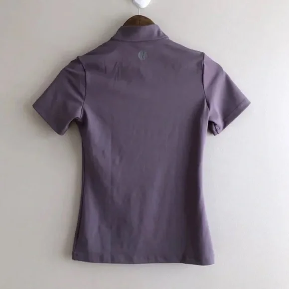 TKEQ Quinn Essential Horse Show Competition Stretchy Short Sleeve Shirt Purple - Picture 7 of 11